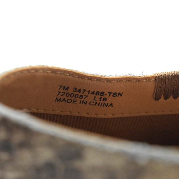 Frye and Co Women's 7M Leather Snakeskin Pattern Print Flat Mules Casual Career - Picture 4 of 11